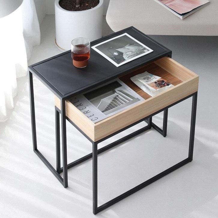 Shop 0 Wuli Nordic Simple Small Apartment Sofa Wrought Iron Side Table Modern Home Creative Storage Drawer Coffee Table Side Table Mademoiselle Home Decor