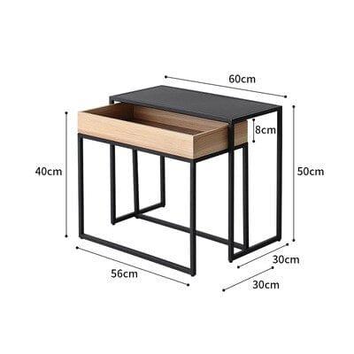 Shop 0 Black Wuli Nordic Simple Small Apartment Sofa Wrought Iron Side Table Modern Home Creative Storage Drawer Coffee Table Side Table Mademoiselle Home Decor