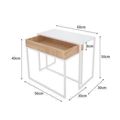 Shop 0 White Wuli Nordic Simple Small Apartment Sofa Wrought Iron Side Table Modern Home Creative Storage Drawer Coffee Table Side Table Mademoiselle Home Decor