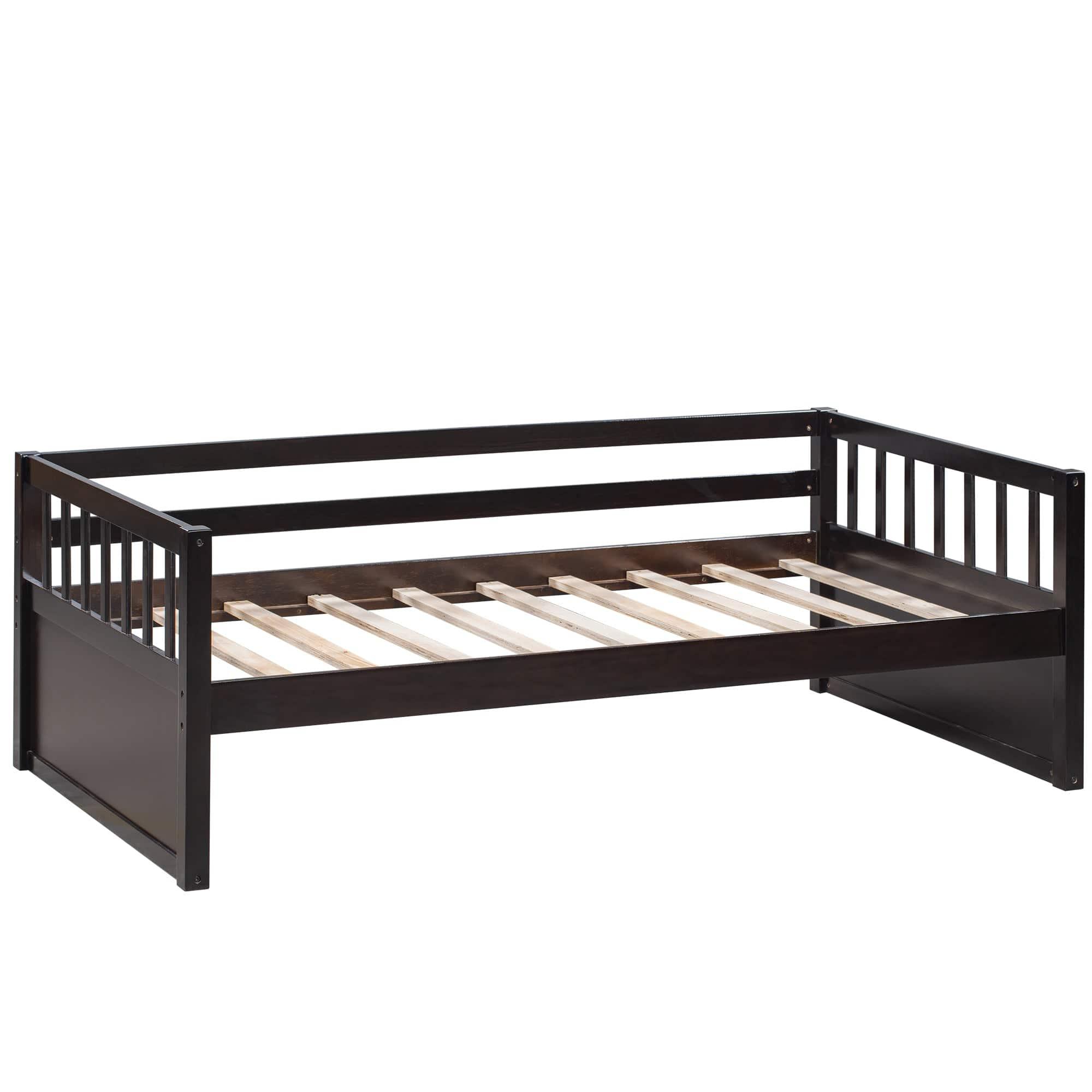 Shop Twin Size Daybed with Inseparable 2 Drawers , Espresso (New) Mademoiselle Home Decor