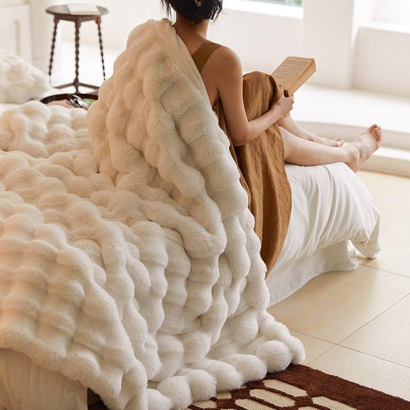 Shop 0 Tuscan Imitation Fur Blanket for Winter Luxury Warmth Super Comfortable Blankets for Beds High-end Warm Winter Blanket for Sofa Mademoiselle Home Decor