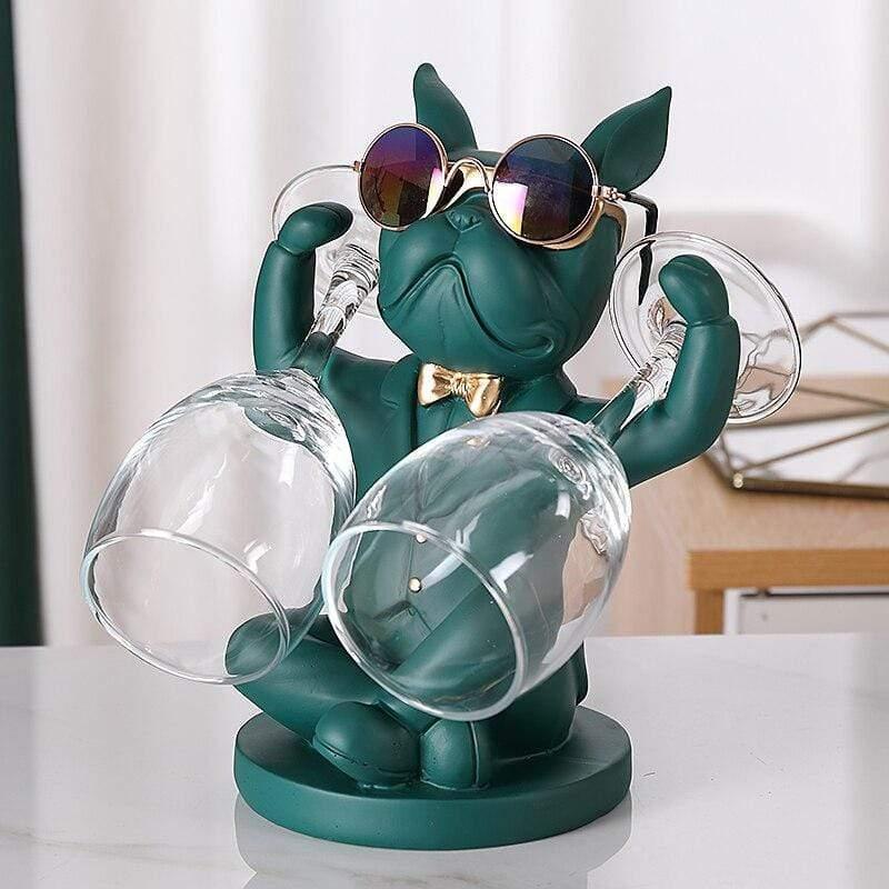 Shop 0 Figurine Miniature French Bulldog Sculpture Wine Rack Table Decor Modern Living Room Decorative Statue Home Decoration Accessory Mademoiselle Home Decor