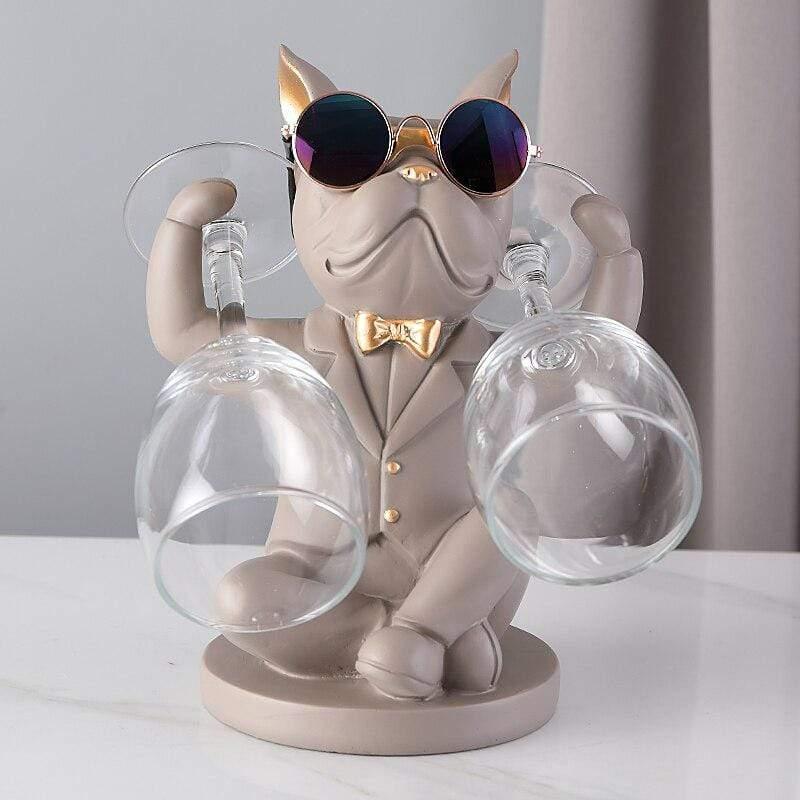 Shop 0 Figurine Miniature French Bulldog Sculpture Wine Rack Table Decor Modern Living Room Decorative Statue Home Decoration Accessory Mademoiselle Home Decor