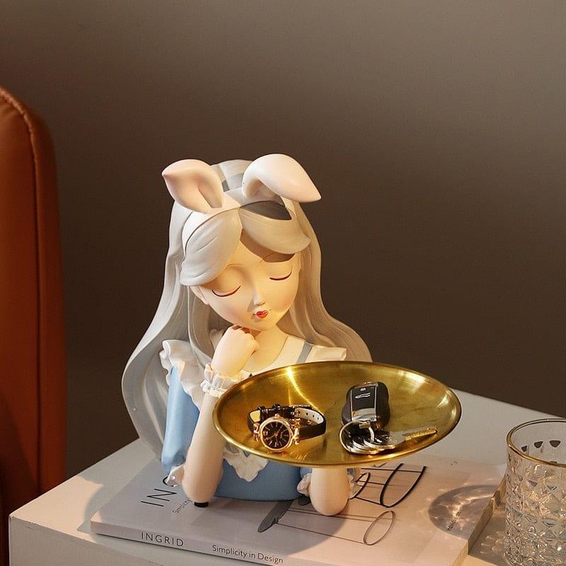 Shop 0 Long Curly Hair Beauty Girl Storage Tray Ornaments Nordic Light Luxury Living Room TV Cabinet Home Decor Christmas Wedding Gift Mademoiselle Home Decor