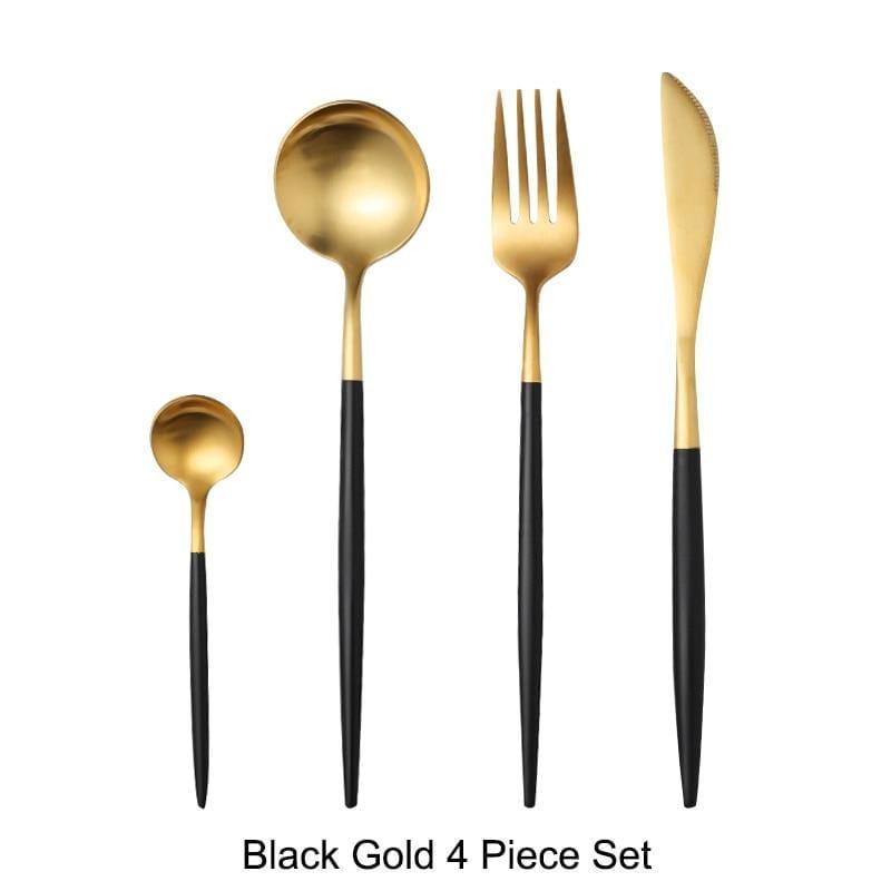 Shop 100003310 Black Gold Masette Cutlery Stet Mademoiselle Home Decor