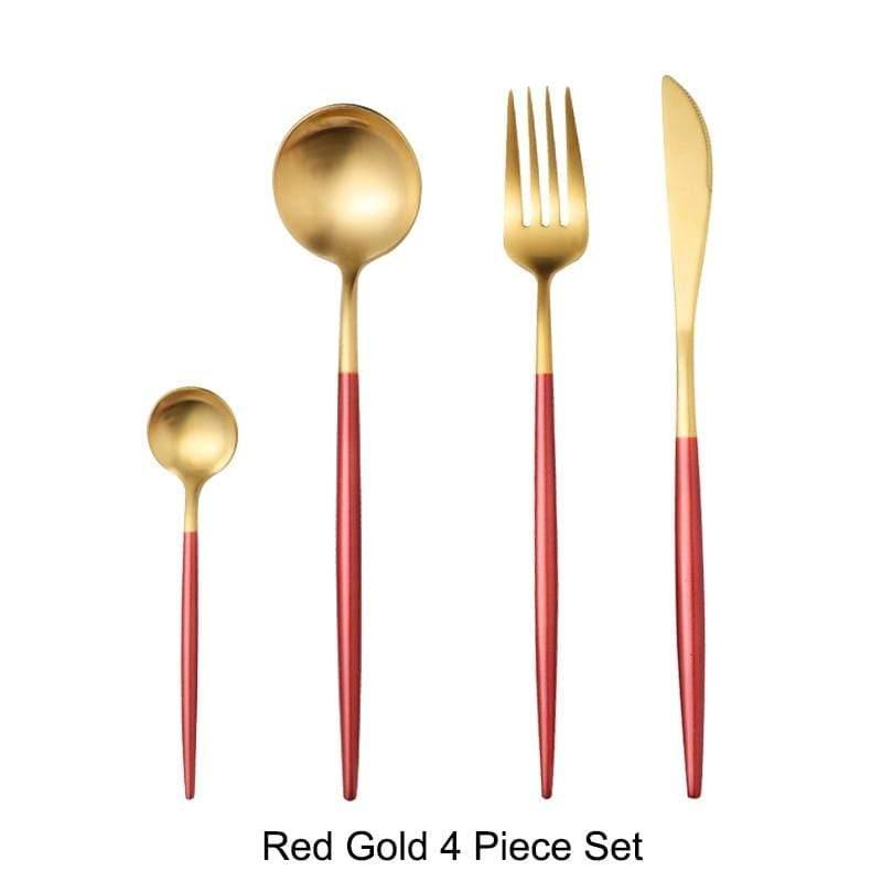 Shop 100003310 Red Gold Masette Cutlery Stet Mademoiselle Home Decor