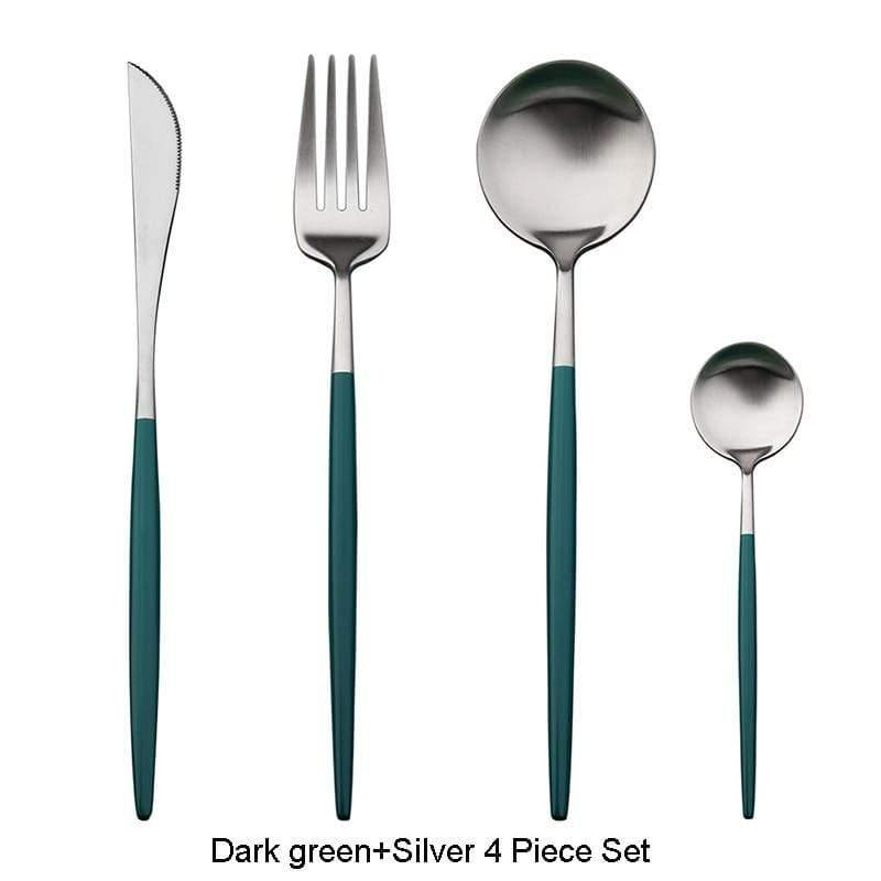Shop 100003310 Dark green Silver Masette Cutlery Stet Mademoiselle Home Decor