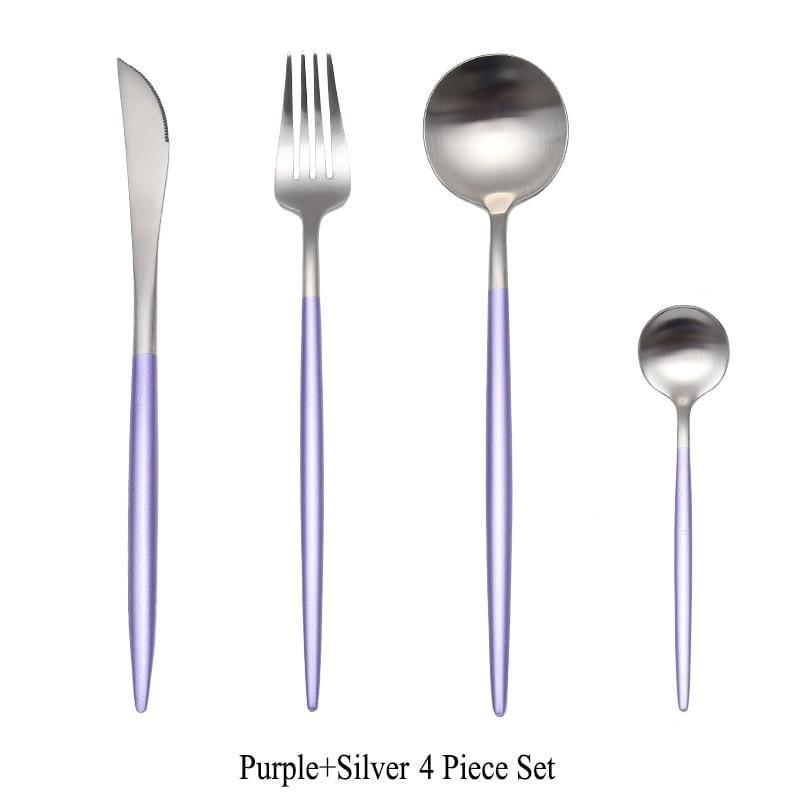 Shop 100003310 Purple Silver Masette Cutlery Stet Mademoiselle Home Decor