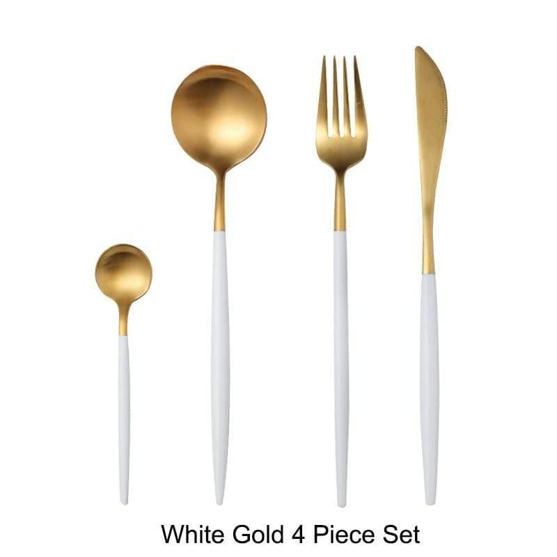 Shop 100003310 White Gold Masette Cutlery Stet Mademoiselle Home Decor