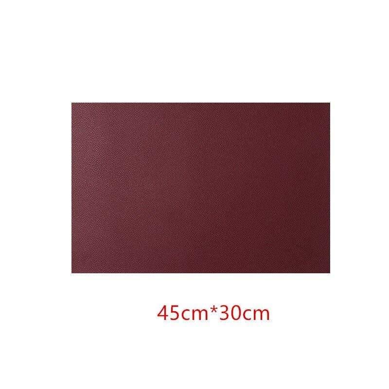 Shop 0 Lafite Red Rectangular Table Mat PU Leather Placemat  Waterproof Greaseproof  Pad Kitchen for Dining Anti-Scalding Insulation Mademoiselle Home Decor