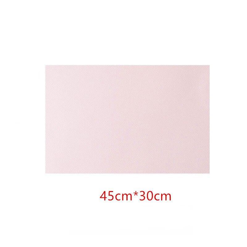 Shop 0 Pink Rectangular Table Mat PU Leather Placemat  Waterproof Greaseproof  Pad Kitchen for Dining Anti-Scalding Insulation Mademoiselle Home Decor