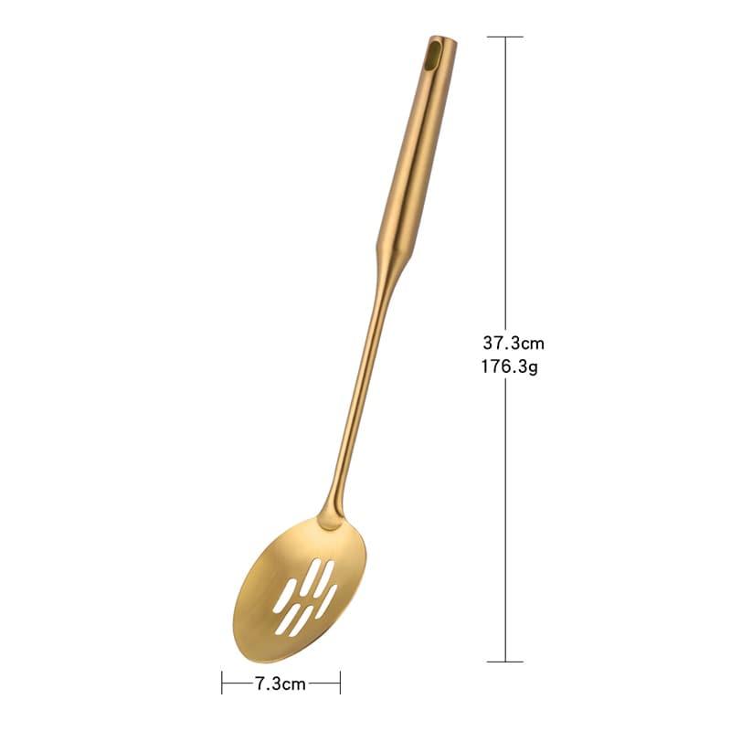 Shop 0 1pcs 11 1-10PCS Stainless Steel CookwarLong Handle Set Gold Cooking Utensils Scoop Spoon Turner Ladle Cooking Tools Kitchen Utensils Set Mademoiselle Home Decor