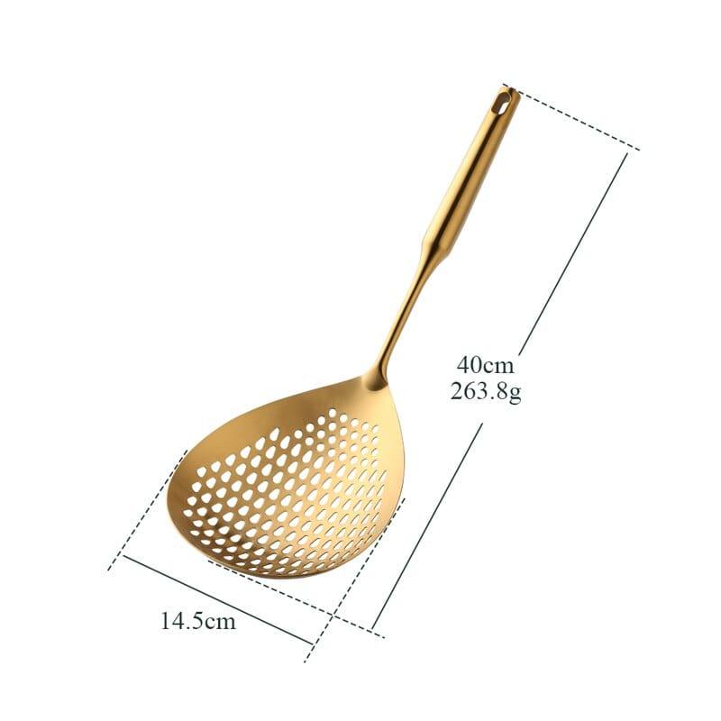 Shop 0 1pcs 8 1-10PCS Stainless Steel CookwarLong Handle Set Gold Cooking Utensils Scoop Spoon Turner Ladle Cooking Tools Kitchen Utensils Set Mademoiselle Home Decor