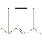 Shop 0 Black / China / 4000K Nordic Pendant Light Art Line Led Haning Lamp Geometric Chandelier Indoor Lights For Restaurant Bar Front Desk Office Decoration Mademoiselle Home Decor