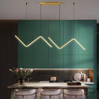 Shop 0 Nordic Pendant Light Art Line Led Haning Lamp Geometric Chandelier Indoor Lights For Restaurant Bar Front Desk Office Decoration Mademoiselle Home Decor