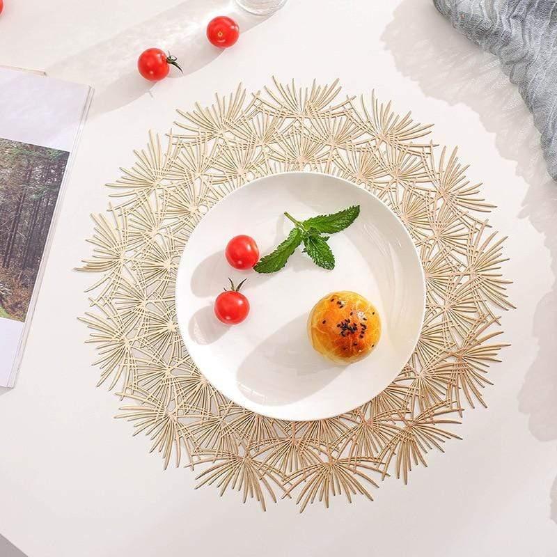 Shop 0 Hollow placemat Restaurant PVC decoration Meal Mat Romantic Anti-hot Dining Table Line Mat Steak Plate Pad 6PCS 4PCS Mademoiselle Home Decor