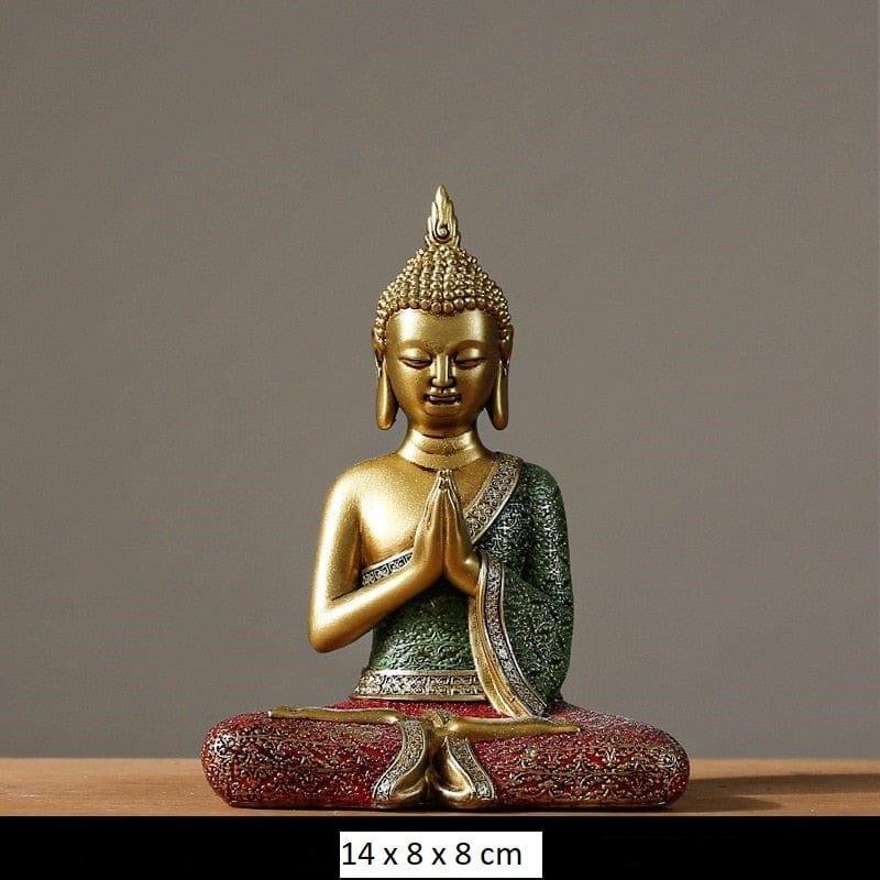 Shop 0 Sit 18CM Meditation Buddha Sculpture Mademoiselle Home Decor