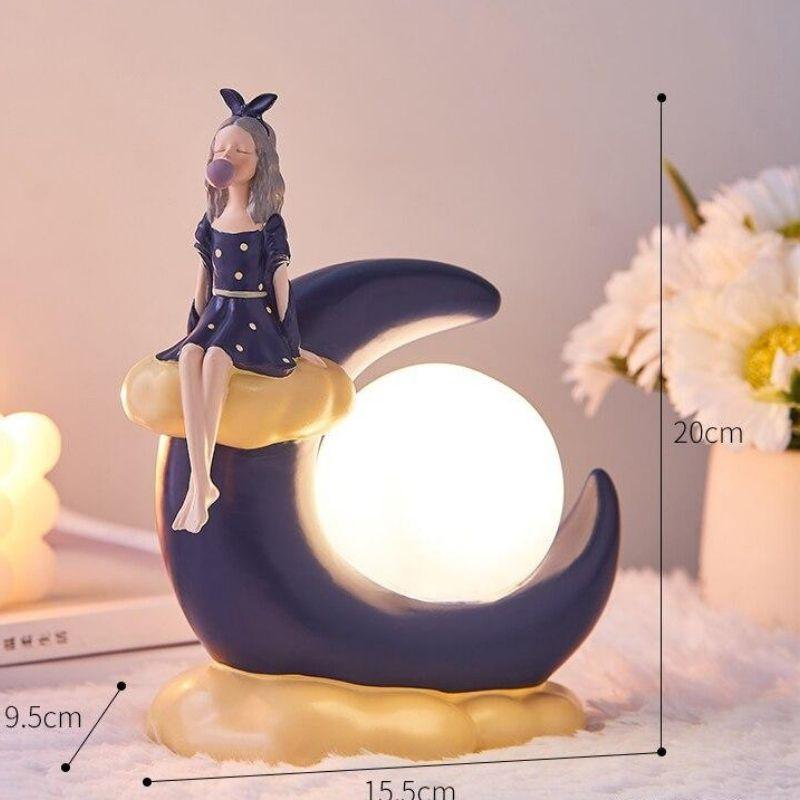 Shop 0 Dark Blue Melody Lamp Mademoiselle Home Decor