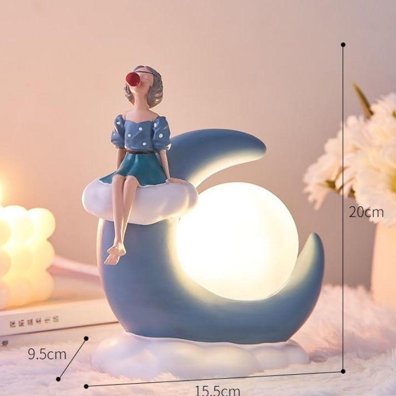 Shop 0 Light Blue Melody Lamp Mademoiselle Home Decor