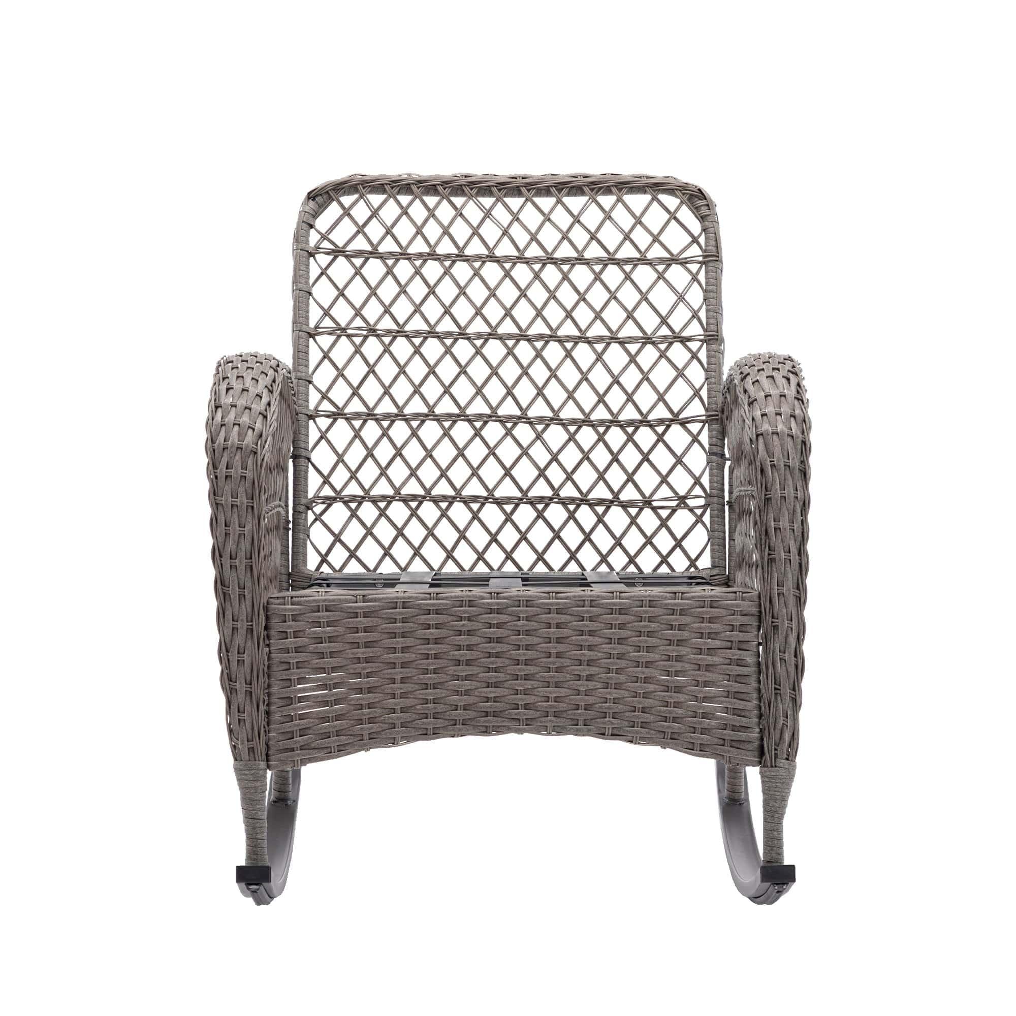 Shop 3pcs Outdoor Furniture Modern Wicker rocking chair set Mademoiselle Home Decor