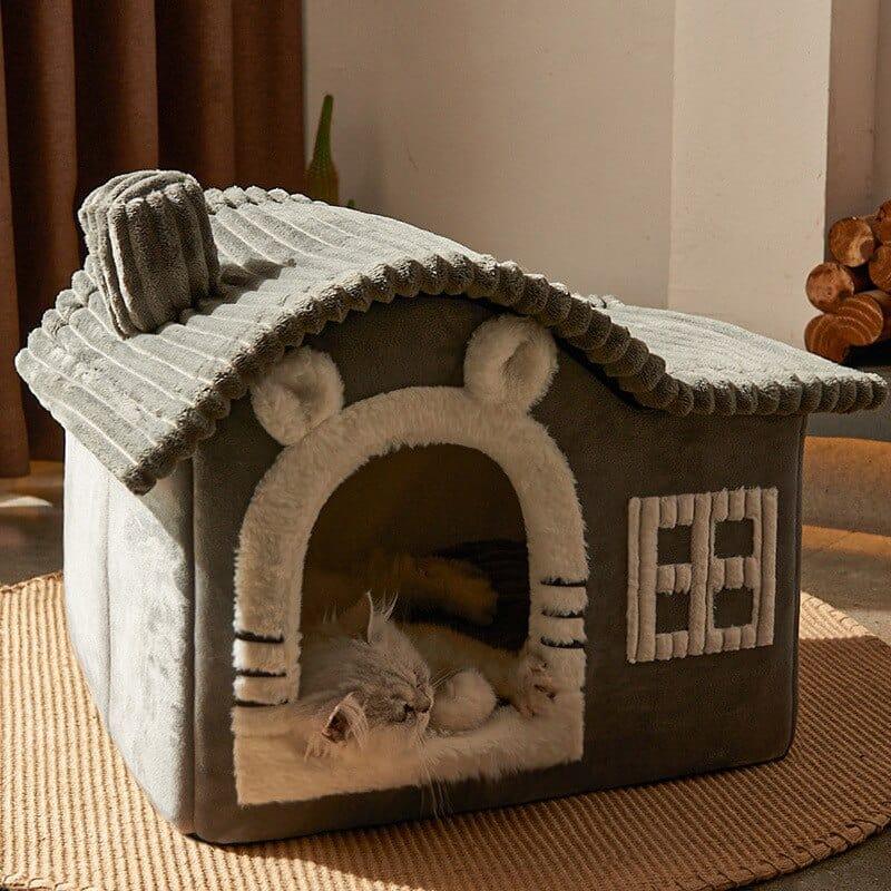 Shop 0 Foldable Dog House Kennel Bed Mat For Small Medium Dogs Cats Winter Warm Cat bed Nest Pet Products Basket Pets Puppy Cave Sofa Mademoiselle Home Decor