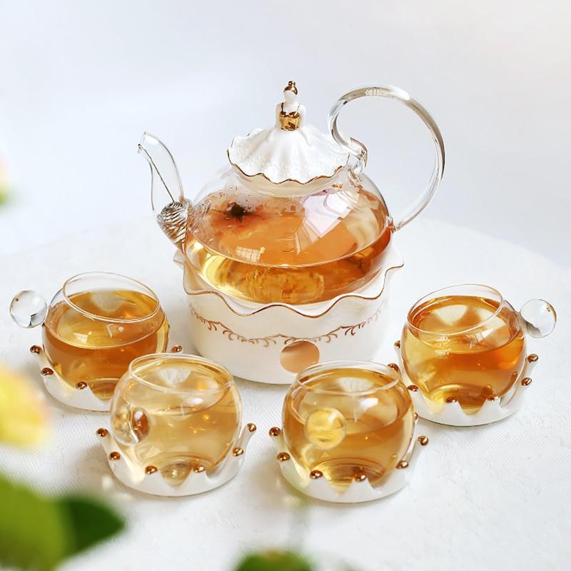 Shop 100003289 Millie Glass Tea Set Mademoiselle Home Decor