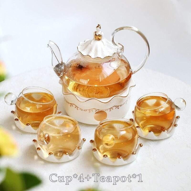 Shop 100003289 5 pcs Millie Glass Tea Set Mademoiselle Home Decor