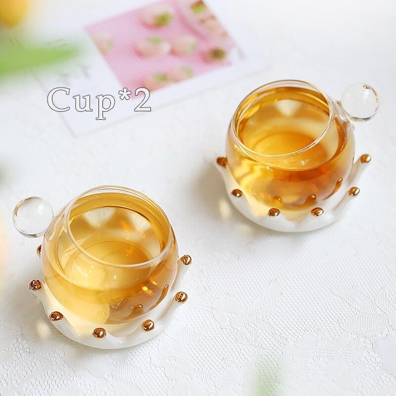 Shop 100003289 cup 2pcs Millie Glass Tea Set Mademoiselle Home Decor