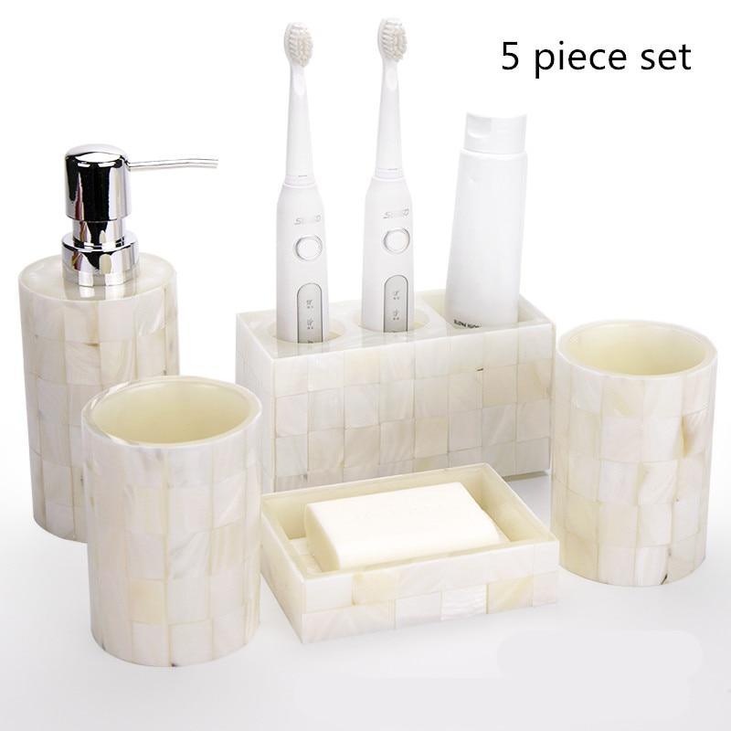 Shop 0 5 pcs Mimosa Bathroom Accessories Set Mademoiselle Home Decor