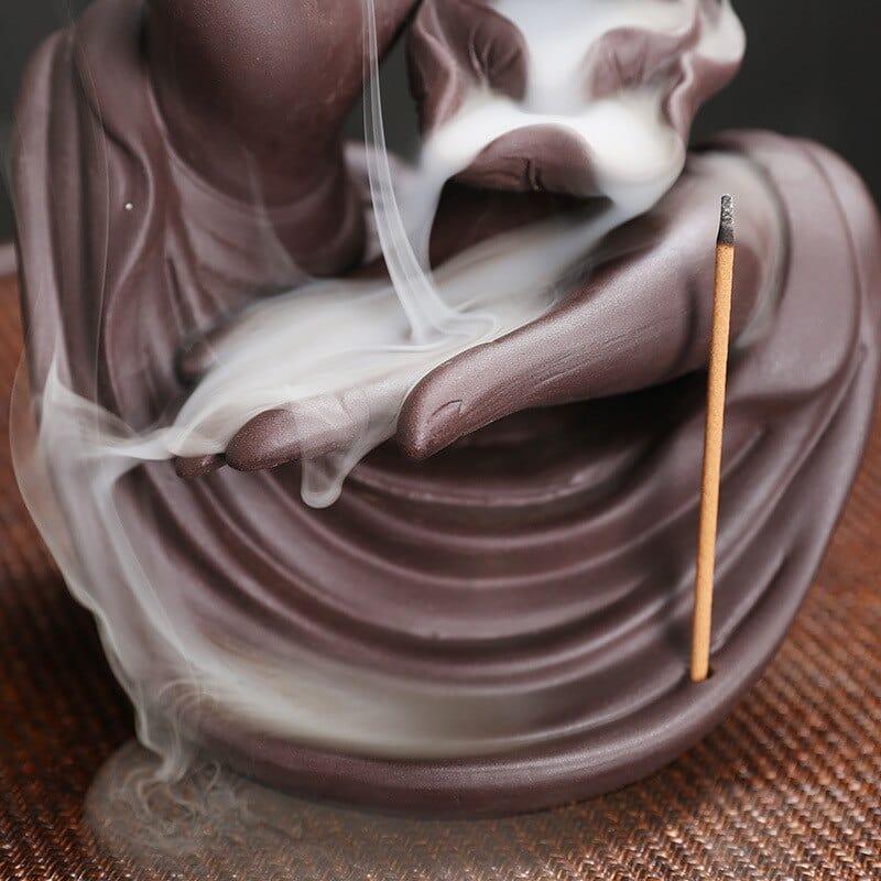 Shop 0 Ceramic Handicraft Buddha Hand Backflow Incense Burner Incense Stick Holder Lotus Censer Office Tea House Decorate Mademoiselle Home Decor