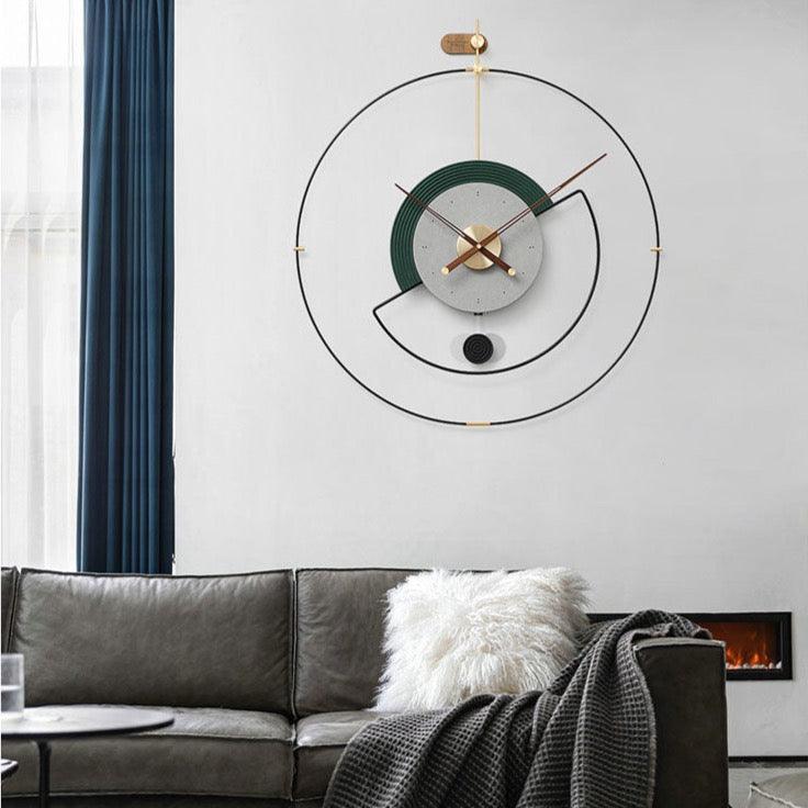 Shop 0 Copper Clock Round Large Swingable Wall Clock Minimalist Design Home Living Room Decoration Relogio De Parede Light Luxury A Mademoiselle Home Decor