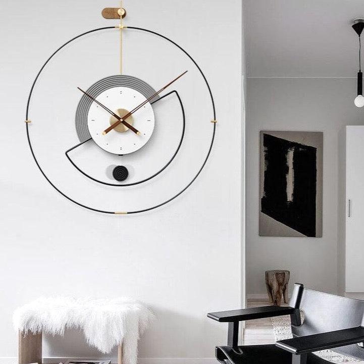 Shop 0 Copper Clock Round Large Swingable Wall Clock Minimalist Design Home Living Room Decoration Relogio De Parede Light Luxury A Mademoiselle Home Decor