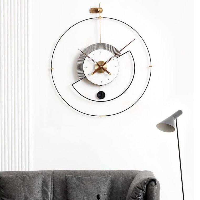 Shop 0 Copper Clock Round Large Swingable Wall Clock Minimalist Design Home Living Room Decoration Relogio De Parede Light Luxury A Mademoiselle Home Decor