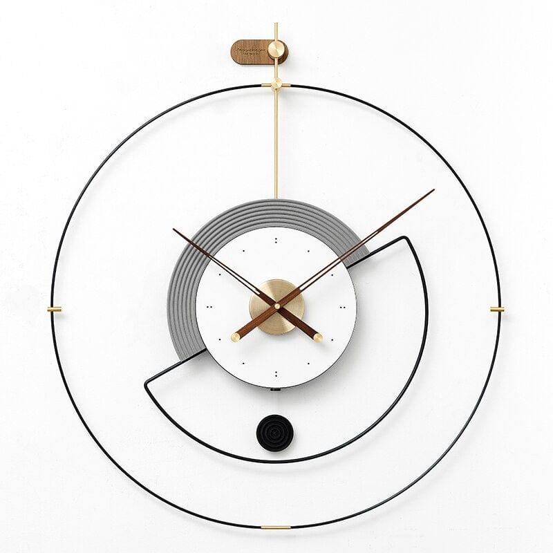 Shop 0 White gray Copper Clock Round Large Swingable Wall Clock Minimalist Design Home Living Room Decoration Relogio De Parede Light Luxury A Mademoiselle Home Decor