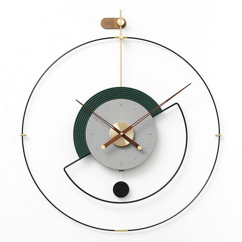 Shop 0 Grey green Copper Clock Round Large Swingable Wall Clock Minimalist Design Home Living Room Decoration Relogio De Parede Light Luxury A Mademoiselle Home Decor