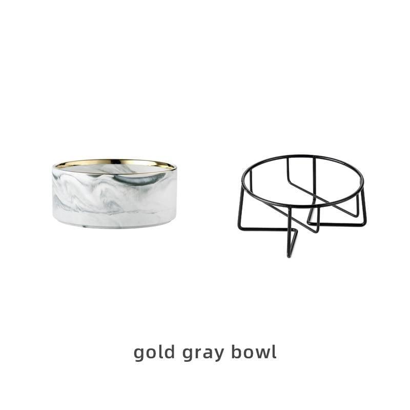 Shop 200003781 Gray gold with stand / 400ML Minzo Pet Bowl Mademoiselle Home Decor