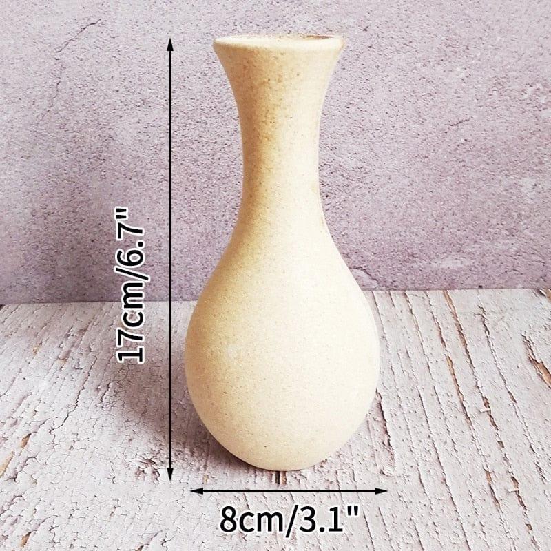 Shop 0 Vase S3 Retro Wooden Vase Ins Creative Flower Arrangement Bottle Desktop Decorative Vases Simple Practical Home Decor Ornaments مزهريات Mademoiselle Home Decor