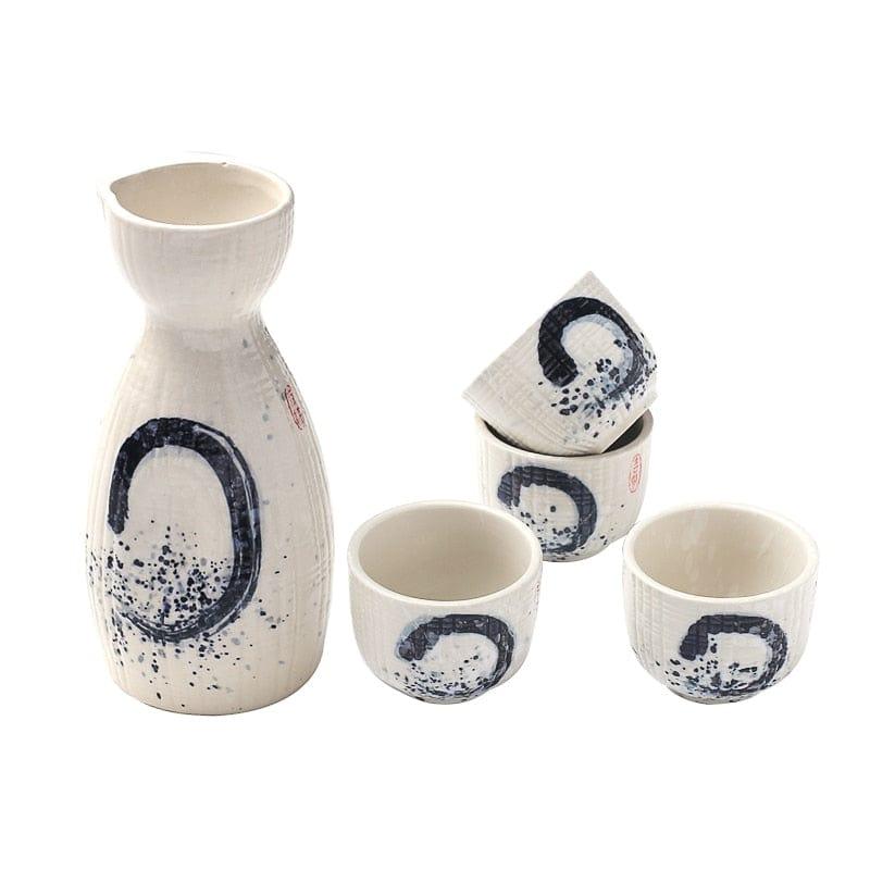 Shop 0 Japanese Sake Set Creative Ceramic Wine Set Home Insulation Wine Glass Ceramics One Pot Four Glasses Sake White Wine Pot Mademoiselle Home Decor