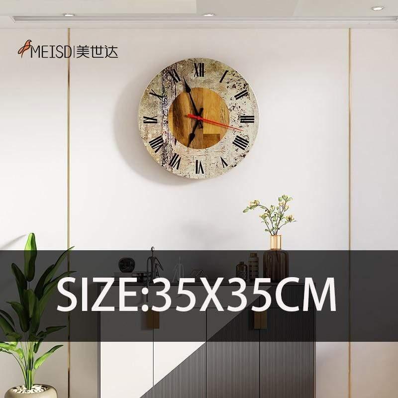 Shop 0 6 / China / S MEISD 35CM White Feathers Decorative Wall Clock Modern Plumage Wall Watch Creative Living Room Home Decor Horloge Free Shipping Mademoiselle Home Decor