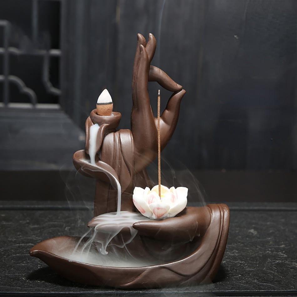 Shop 0 style 1 Hot Sellers Backflow Incense Cones Bigger Tower Incense Burner Incense Stick Holder Lotus Incense Censer Little Monk Burner Mademoiselle Home Decor