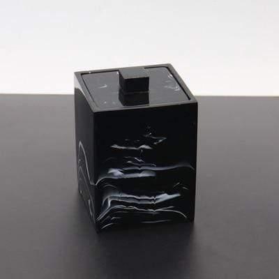 Shop 0 Cotton Swab Box black Mojo Bathroom Accessories Set Mademoiselle Home Decor