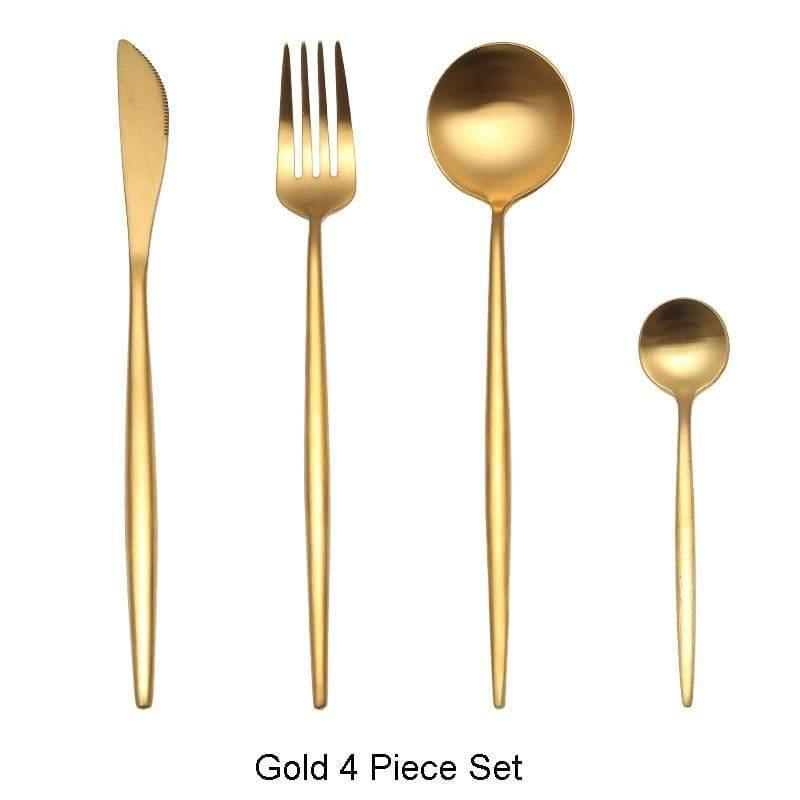 Shop 100003310 Gold Mojo Cutlery Set Mademoiselle Home Decor