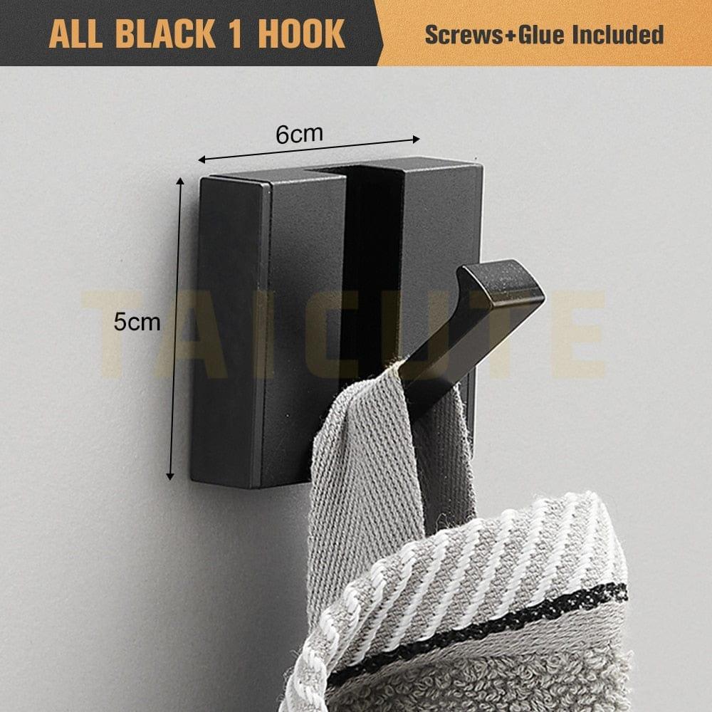 Shop 0 All Black 1 Hook Montes Wall Hook Mademoiselle Home Decor