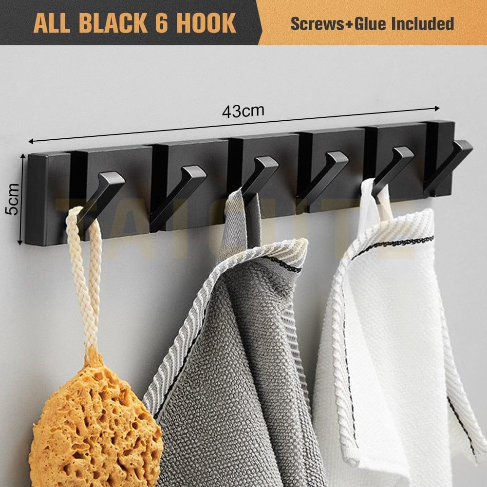 Shop 0 All Black 6 Hook Montes Wall Hook Mademoiselle Home Decor