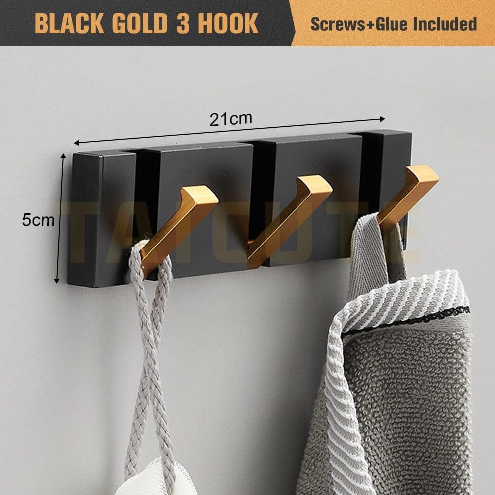 Shop 0 Black Gold 3 Hook Montes Wall Hook Mademoiselle Home Decor