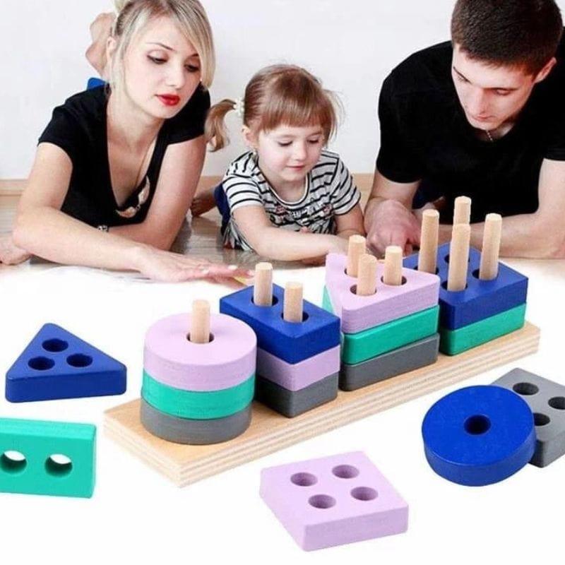 Shop 0 Montessori Building Blocks Puzzle Toy Mademoiselle Home Decor