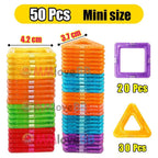 Shop 0 mini size 50pcs Montessori Magnetic Building Blocks Toy Mademoiselle Home Decor
