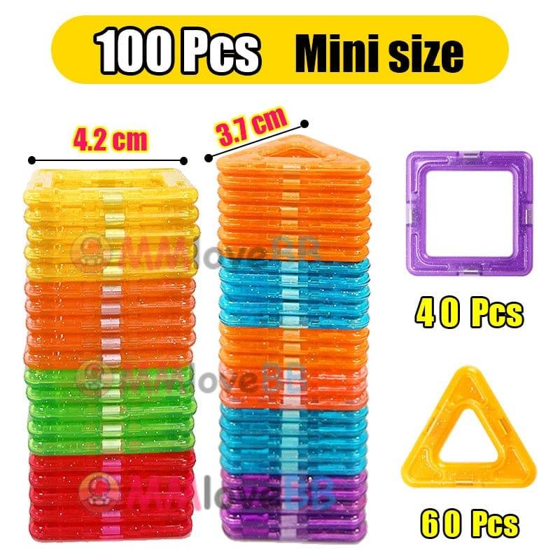 Shop 0 mini size 100pcs Magnetic Building Blocks Big Size and Mini Size DIY Magnets Toys for Kids Designer Construction Set Gifts for Children Toys Mademoiselle Home Decor