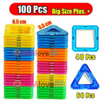 Shop 0 big size 100pcs Montessori Magnetic Building Blocks Toy Mademoiselle Home Decor