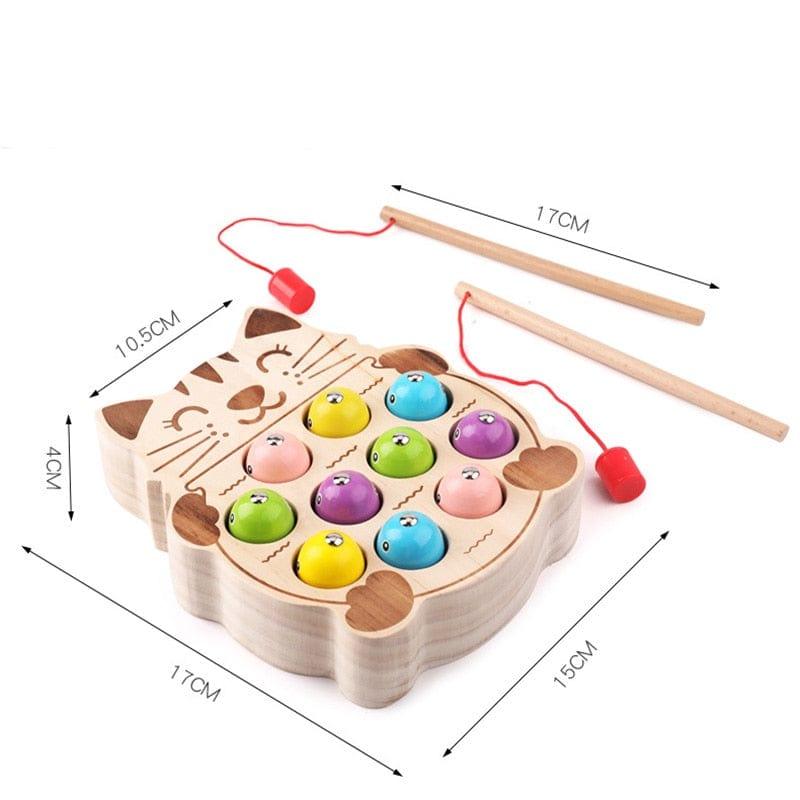 Shop 0 Magnetic Fishing Game Marine Life Cognition Color Number Wooden Toys for Children Montessori Early Educational Parent-child Game Mademoiselle Home Decor